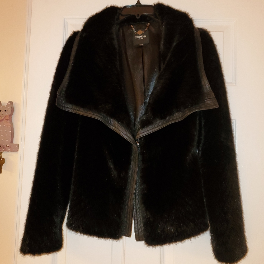 Bebe faux fur coat